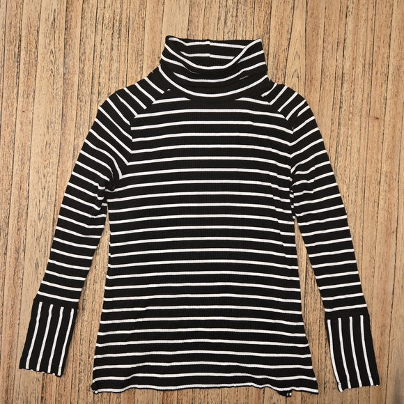 Jones New York Black and White Striped Sweater - Picture 1 of 7